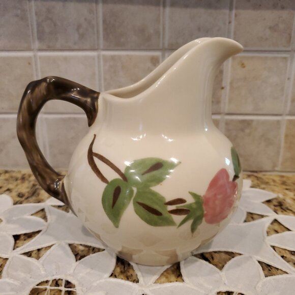 Vintage Franciscan Earthenware Desert Rose Cream Pitcher Creamer - Picture 3 of 6
